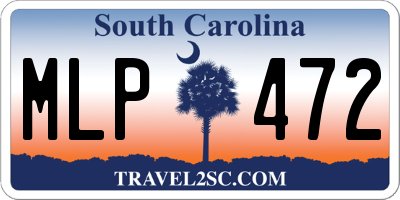 SC license plate MLP472