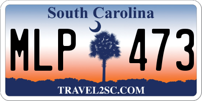 SC license plate MLP473