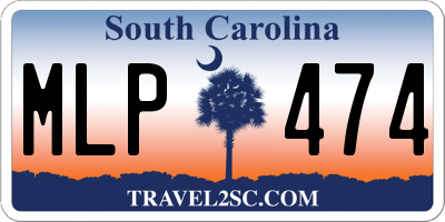 SC license plate MLP474