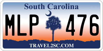 SC license plate MLP476