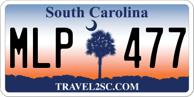 SC license plate MLP477