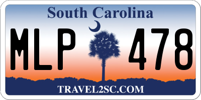 SC license plate MLP478