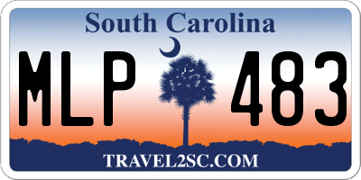 SC license plate MLP483