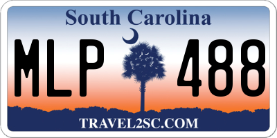 SC license plate MLP488