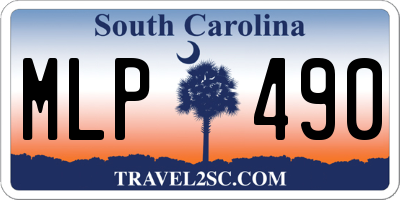 SC license plate MLP490