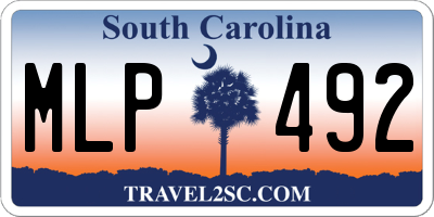 SC license plate MLP492