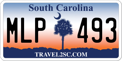 SC license plate MLP493