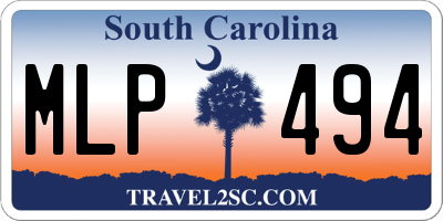 SC license plate MLP494