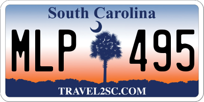 SC license plate MLP495