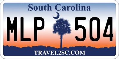 SC license plate MLP504