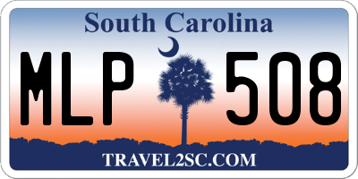 SC license plate MLP508