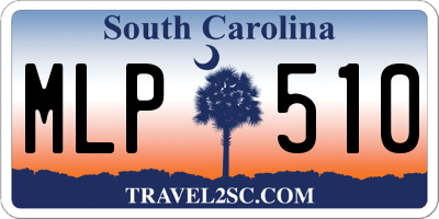 SC license plate MLP510