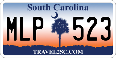 SC license plate MLP523