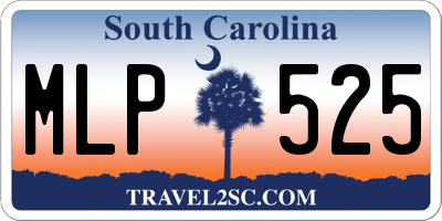 SC license plate MLP525