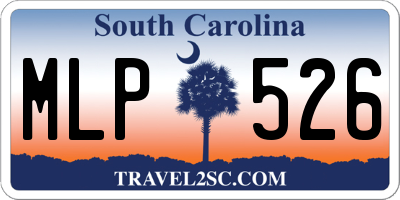 SC license plate MLP526