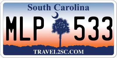 SC license plate MLP533