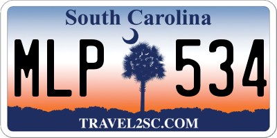 SC license plate MLP534