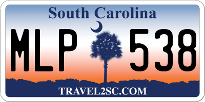 SC license plate MLP538