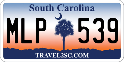 SC license plate MLP539