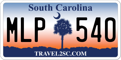 SC license plate MLP540