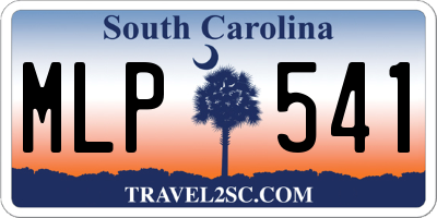 SC license plate MLP541