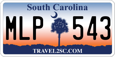 SC license plate MLP543