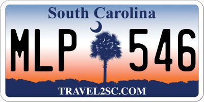 SC license plate MLP546