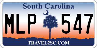 SC license plate MLP547