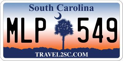 SC license plate MLP549