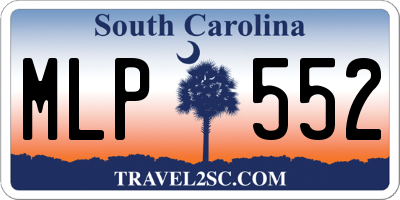 SC license plate MLP552