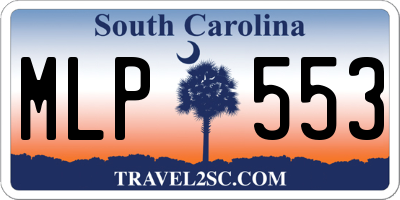 SC license plate MLP553