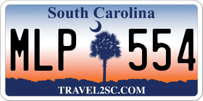 SC license plate MLP554