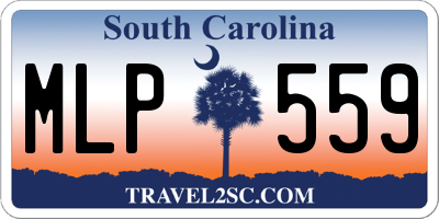 SC license plate MLP559