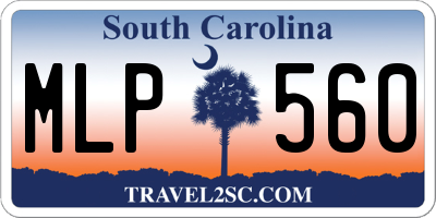 SC license plate MLP560