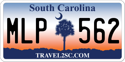 SC license plate MLP562