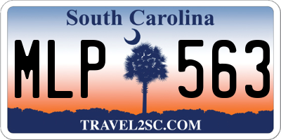 SC license plate MLP563