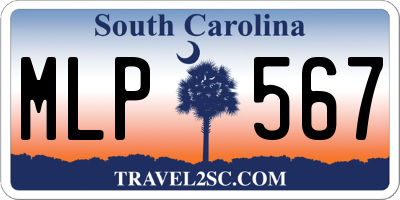 SC license plate MLP567