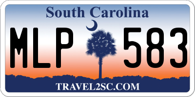 SC license plate MLP583