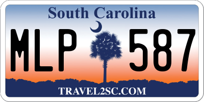 SC license plate MLP587