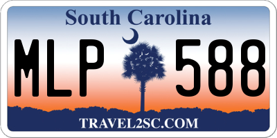 SC license plate MLP588