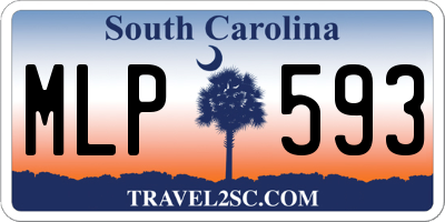 SC license plate MLP593