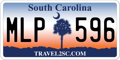 SC license plate MLP596
