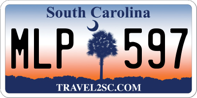 SC license plate MLP597