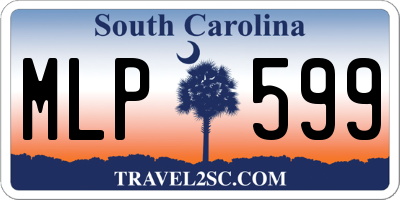 SC license plate MLP599
