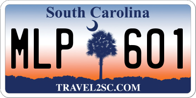SC license plate MLP601