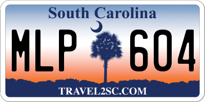 SC license plate MLP604