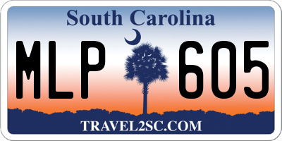 SC license plate MLP605
