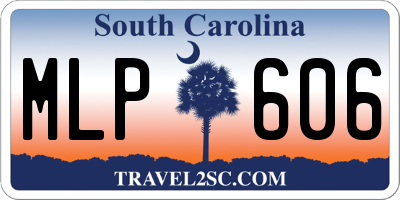 SC license plate MLP606