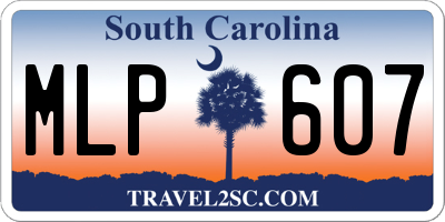 SC license plate MLP607
