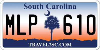 SC license plate MLP610